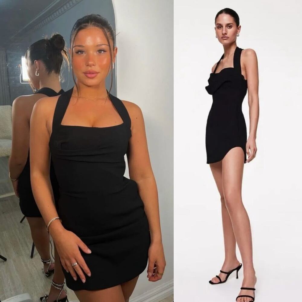 Rachel Gilbert Blaise Sleeveless Scoop Neck Black Mini Dress Size 10
